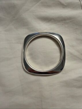 Tiffany & Co. Polished Silver Square Bangle Bracelet